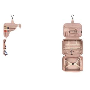 Pochette de maquillage pliable de luxe pour femmes, imperméable, portable, pour voyage, avec cordon de suspension, fabriquée par une usine BSCI. - Product Image 5