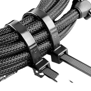 4*300mm 2.5*100mm plastik PA66 6 "inc kayış kablo zip bağları kablo bağı naylon kabelbinder