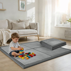 Tapis de jeu pliable en mousse épaisse, tapis rembourré doux pour enfants, tapis de sol multifonctionnel, tapis d'activités pliable - Product Image 2