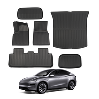 6 tapis de sol en TPE de 2 mm d'épaisseur pour Tesla Model Y Juniper 2025+, tapis de coffre antidérapants toutes saisons, accessoires intérieurs