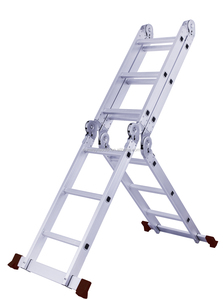 Portable réglable multi-usages 4*<span class=keywords><strong>3</strong></span> étapes petite charnière en aluminium échelle pliante <span class=keywords><strong>pliable</strong></span> - Product Image 2