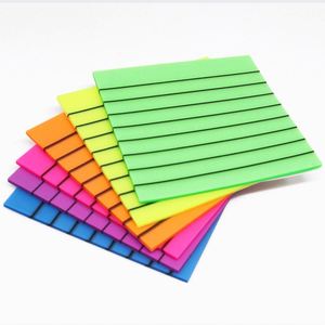 Notes autocollantes fluorescentes transparentes de haute qualité avec lignes - Product Image 4
