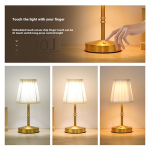 Couverture en tissu de Style nordique lampe de Table LED rechargeable veilleuse de chevet de chambre à coucher sensorielle avancée <span class=keywords><strong>pour</strong></span> Table à manger - Product Image 4