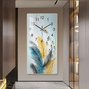Peinture d'art mural abstrait moderne cristal porcelaine impression HD <span class=keywords><strong>horloge</strong></span> murale décorative de luxe pour la décoration intérieure - Product Image 2