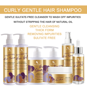 Shampooing et revitalisant pour <span class=keywords><strong>cheveux</strong></span> bouclés crépus sans sulfate, soin capillaire biologique pour enfants, marque privée OEM - Product Image 2
