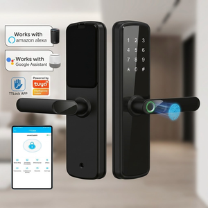 TTlock Smart Lock dengan 5050 Mortise Biometric Fingerprint Code Tuya App Remote Keyless Entry Pintu Kayu WiFi Cloud Digital Lock - Product Image 1
