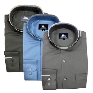 Camisas de Cuello Tab para Clérigos, de Algodón, Manga Larga, con Bolsillo en el Pecho, Antiarrugas, para Sacerdotes, Pastores, Ceremonias Religiosas, con Logotipo Personalizado - Product Image 1