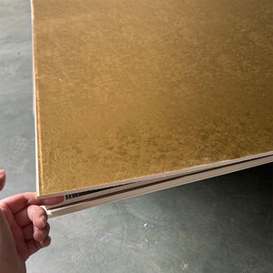 Chất lượng cao lớn MDF tự nhiên kết cấu than tre Veneer thanh kim loại màu trắng hình nền Hội Đồng Quản trị bằng gỗ Panel tường tấm - Product Image 6