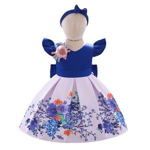 Nouvelle <span class=keywords><strong>Robe</strong></span> de <span class=keywords><strong>Princesse</strong></span> Imprimée en Tissu Forgé pour Fille, <span class=keywords><strong>Robe</strong></span> de Premier Anniversaire, Vente en Gros, avec Bandeau Offert, Très Demandée - Product Image 6