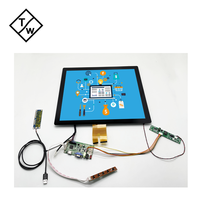 Monitor OEM de 19 Pulgadas con Pantalla Táctil Capacitiva TFT LCD, Marco Abierto, Kit Básico con Placa Controladora para Pantallas Industriales