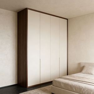Armario Empotrado de Madera Clara Personalizado Balom con Puertas Ocultas, Diseño Minimalista de Almacenamiento Integrado - Product Image 5