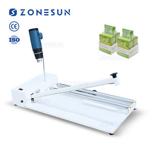 ZONESUN-Máquina de sellado y encogimiento de paquetes de plástico termorretráctiles, cortador de película de envoltura, manual de mesa, de tamaño pequeño, para el - Product Image 1