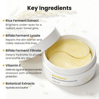 Masque pour les yeux en silicone végétalien au collagène, vitamine C, acide hyaluronique, niacinamide et caféine pour lutter contre les cernes et les poches