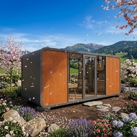 Maison Capsule Moderne Apple, Cabane Préfabriquée de Luxe, Villa Mobile Intelligente avec Salle de Bain Indépendante et Balcon