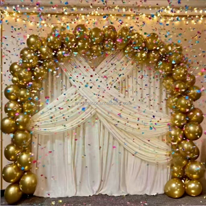 ANNIELU Cortinas de Fondo de Poliéster Elástico Blanco, Decoración de Fondo para <span class=keywords><strong>Bodas</strong></span>, Cortinas para Decoración de Eventos, Cabina de Fotos - Product Image 2
