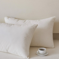 Oreiller de massage le plus populaire en soie et duvet blanc, avec support personnalisé en coton et garnissage intérieur en duvet