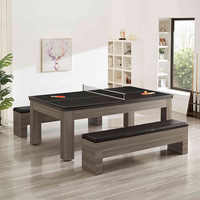 Table de billard multifonctionnelle 3 en 1 en MDF de 7 pieds avec bancs, à prix abordable