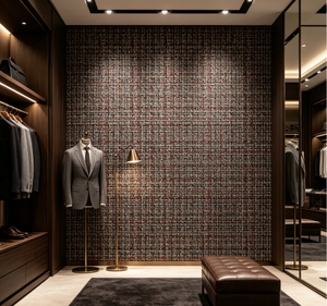 Tissu mural texturé en tweed vintage, <span class=keywords><strong>multicolore</strong></span>, tissé, revêtement mural décoratif, <span class=keywords><strong>papier</strong></span> <span class=keywords><strong>peint</strong></span> pour la décoration intérieure de café et de club - Product Image 3