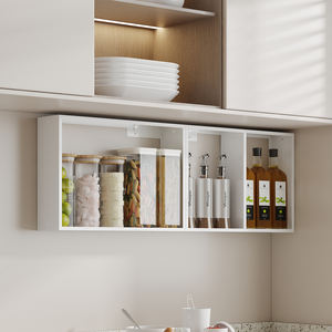 현대식 주방 금속 이중 양념통 선반 벽걸이 DIY 조립 수납함 분리형 조미료 병 정리 캐비닛 - Product Image 2