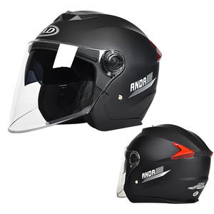 Casco Moto Unisex Portatile Mezza Faccia AD in ABS con Doppia Visiera, Protezione per la Testa per Adulti, Vendita Diretta dal Produttore - Product Image 3