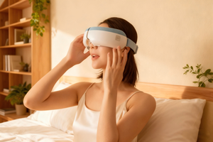 جهاز تدليك العين اللاسلكي القابل للطي الأوتوماتيكي الذكي بالضغط الهوائي والحرارة لتخفيف الصداع النصفي والاسترخاء - Product Image 6