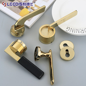 Lideshi Indoor Door Handle Zinc Alloy Lever Lock Keyless For Bedroom Bathroom Solid Wood Door Hardware - Product Image 1