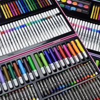 Fournisseur de kits de pinceaux, stylos à eau pour enfants, crayons de couleur, crayons acryliques, marqueurs, peinture graffiti