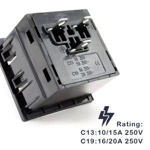 Ổ cắm điện AC 250V 16A 20A 3pin IEC320 C13 nữ bảng điều khiển gắn kết điện đầu vào ổ Cắm Công Nghiệp rewiring kết nối - Product Image 4