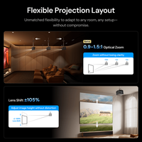 Projecteur laser AWOL Valerion Max 4K 3500 ISO avec Google TV OS, VisionMaster, prise en charge Active3D, 300'' IAMX HDR10+