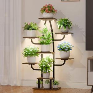 Soporte <span class=keywords><strong>para</strong></span> <span class=keywords><strong>Plantas</strong></span> <span class=keywords><strong>de</strong></span> Interior Tipo Estante con Luz <span class=keywords><strong>de</strong></span> Cultivo, Estante Esquinero <span class=keywords><strong>de</strong></span> 43 Pulgadas <span class=keywords><strong>para</strong></span> <span class=keywords><strong>Cactus</strong></span> y Flores en la Sala <span class=keywords><strong>de</strong></span> Estar - Product Image 6