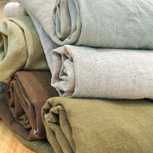 En stock – Tissu en lin pur 100 % naturel, teint uni, écologique, style français, pour costumes et vêtements - Product Image 1