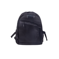 Sac à dos en polyester imperméable avec patch frontal vierge pour impression de logo personnalisé, idéal pour le bureau, les affaires et les trajets quotidiens