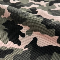 YOUMI ODM/OEM Camiseta de Manga Larga para Hombre, Estilo Urbano Vintage, Oversize, 100% Algodón, Bloques de Color, Camuflaje, Tejido Waffle, Transpirable