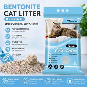 Bentonite de sodium pour litière pour chats, agglomérante puissante, sable de bentonite, fournisseur d'usine pour animaux de compagnie - Product Image 1