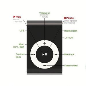 เครื่องเล่น MP3 แบบคลาสสิคย้อนยุค พกพาสะดวก ตัวเครื่องโลหะ พร้อมคลิปหนีบ รองรับการ์ด SD/TF - Product Image 2