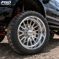 Jantes forgées FGD PCD 8x165.1 de 20 à 30 pouces, type H, pleine gamme, pour pick-up, compatibles avec les camions diesel Cummins RAM 2500 3500, design sur mesure, à rebord profond