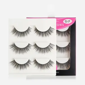 Wholesale New Style 3 Pairs Fake Eyelashes Beauty Products Self-adhesive Highly Faux Mink False Eyelashes
