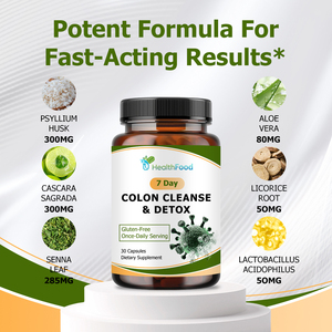 Cápsulas de Limpieza y Desintoxicación de Colon de 7 Días de Marca Privada con Hoja de Senna, Mantén la Hidratación, Promueve el Movimiento Corporal, Prioriza el Sueño Saludable, Suplemento - Product Image 4
