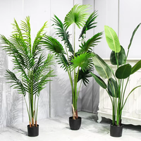 Plante Artificielle Tropicale en Pot, Fausses Feuilles Vertes, Faux Monstera, Caladium, Palmier pour la Décoration de la Maison, du Café, de l'Hôtel, du Bureau, Vente en Gros