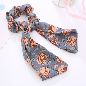Écharpes en satin de coton perlé, en soie et en mousseline de soie, avec nœud papillon, ruban, queue épaisse, cheveux bouclés, sans plis, bandana - Product Image 5