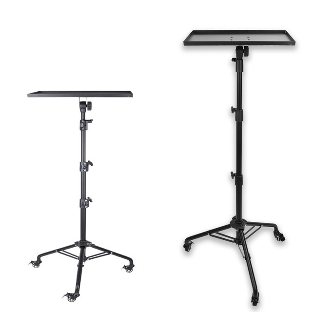 Professional Multi-Purpose Portable Adjustable Height Floor Tripod Detachable Laptop Projector Stand With Tray