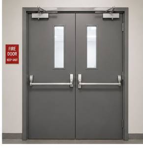 Porte intérieure hermétique médicale en acier bleu pour salle blanche, porte battante manuelle pour hôpital et laboratoire - Product Image 5