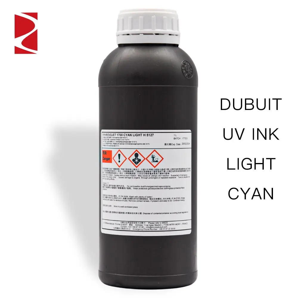 Reliable Quality Original DUBUIT Light Cyan UV Ink For UV Printer