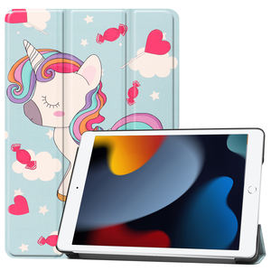 Nouvelle peinture 9th génération tablette étui en cuir Pu 10.2 pouces housse de protection coque par tablette pour <span class=keywords><strong>Apple</strong></span> Ipad 9 10.2 2021 - Product Image 1