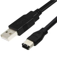 Câble convertisseur USB 2.0 A mâle vers Firewire 6 broches IEEE 1394 Yangtse, plaqué or, gaine en PVC, 1,8 m/3 m/4,5 m