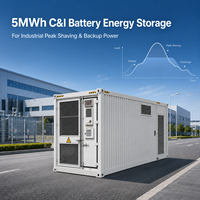 Contenedor de Almacenamiento de Energía Comercial e Industrial BESS de 5.015MWh con Refrigeración Líquida para Reducción de Picos, 314Ah LiFePO4, para Respaldo de Energía en Parques Industriales
