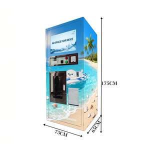 ตู้จำหน่ายน้ำแข็ง/น้ำดื่มเชิงพาณิชย์ ปรับแต่งได้ พร้อมระบบกรองน้ำ 800G ตู้ขายน้ำแข็ง สถานีจำหน่ายน้ำ - Product Image 2