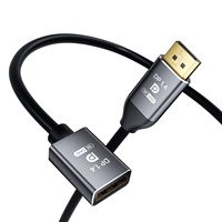 Câble d'extension vidéo DisplayPort SYONG 8K60Hz, 32,4 Gbps, 4K144Hz, 1080P360Hz, câble DP mâle vers femelle pour jeux NVIDIA