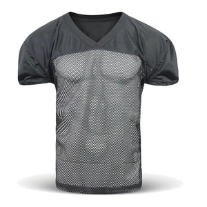 เสื้อเจอร์ซีย์ฟุตบอลสไตล์ฮิปฮอปสตรีทแวร์ทรงสปอร์ตสำหรับผู้ชาย ทรงปกติ น้ำหนักเบา ระบายอากาศได้ดี ผลิตจากโพลีเอสเตอร์ 100% คอวี ป้องกันการเป็นขุย - Product Image 1