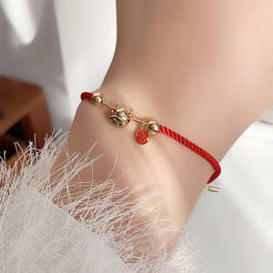 Zodiaco cinese Anno di Bue Anno Rosso Corda Sorella Braccialetto Del Braccialetto di Amicizia Braccialetto Fortunato <span class=keywords><strong>Fortuna</strong></span> <span class=keywords><strong>Braccialetti</strong></span> Registrabili - Product Image 6
